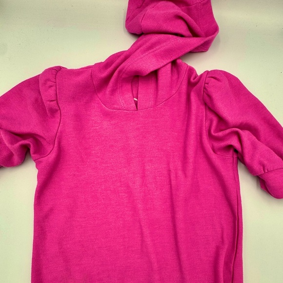 Chaser *HOT PINK* (not tie dye) Terry Hoodie (Sz 6) and Shorts (Sz 5) Set - Picture 5 of 9